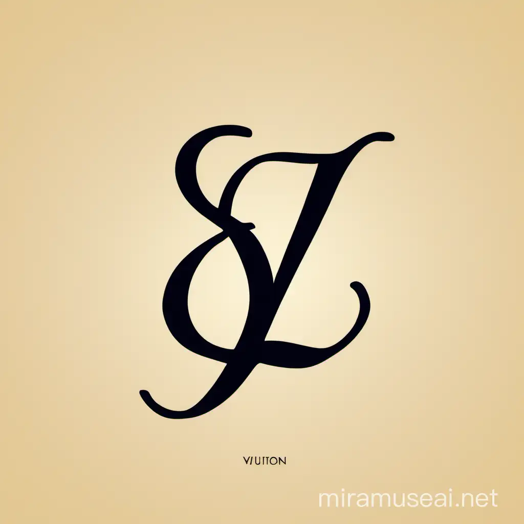 Elegant Cursive Lowercase Letter D Logo Design for Louis Vuitton