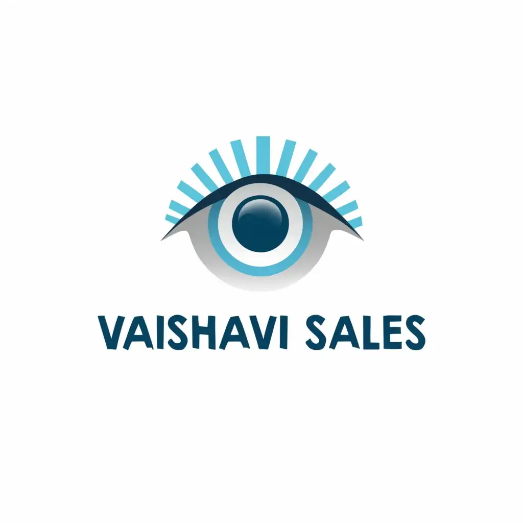 a logo design,with the text "vaishnavi sales", main symbol:Create a log for my optical store,Moderate,be used in Legal industry,clear background