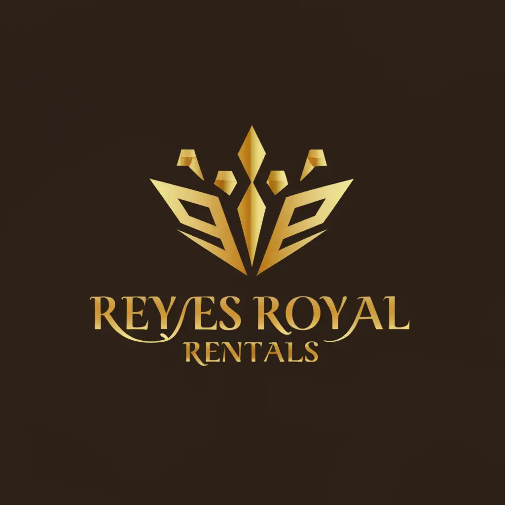 LOGO-Design-For-Reyes-Royal-Rentals-Elegant-Crystalized-Laurel-Wreath-Crown-Emblem