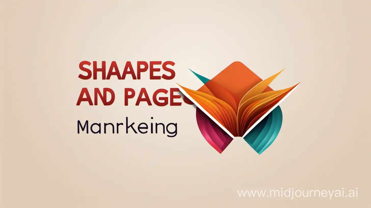  Logo that says Shapes and Pages. In a modern style demonstrating confidence and expertise in digital marketing