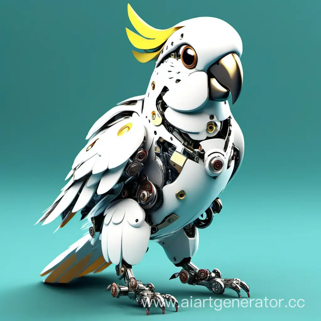 Futuristic-Anime-Robot-Cockatoo-in-HighTech-Style