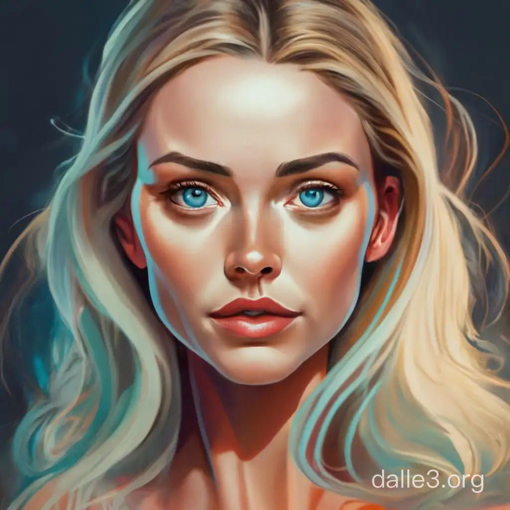 Captivating Blonde Wife with Grey Eyes in Elegant Portraiture | Dalle3 AI