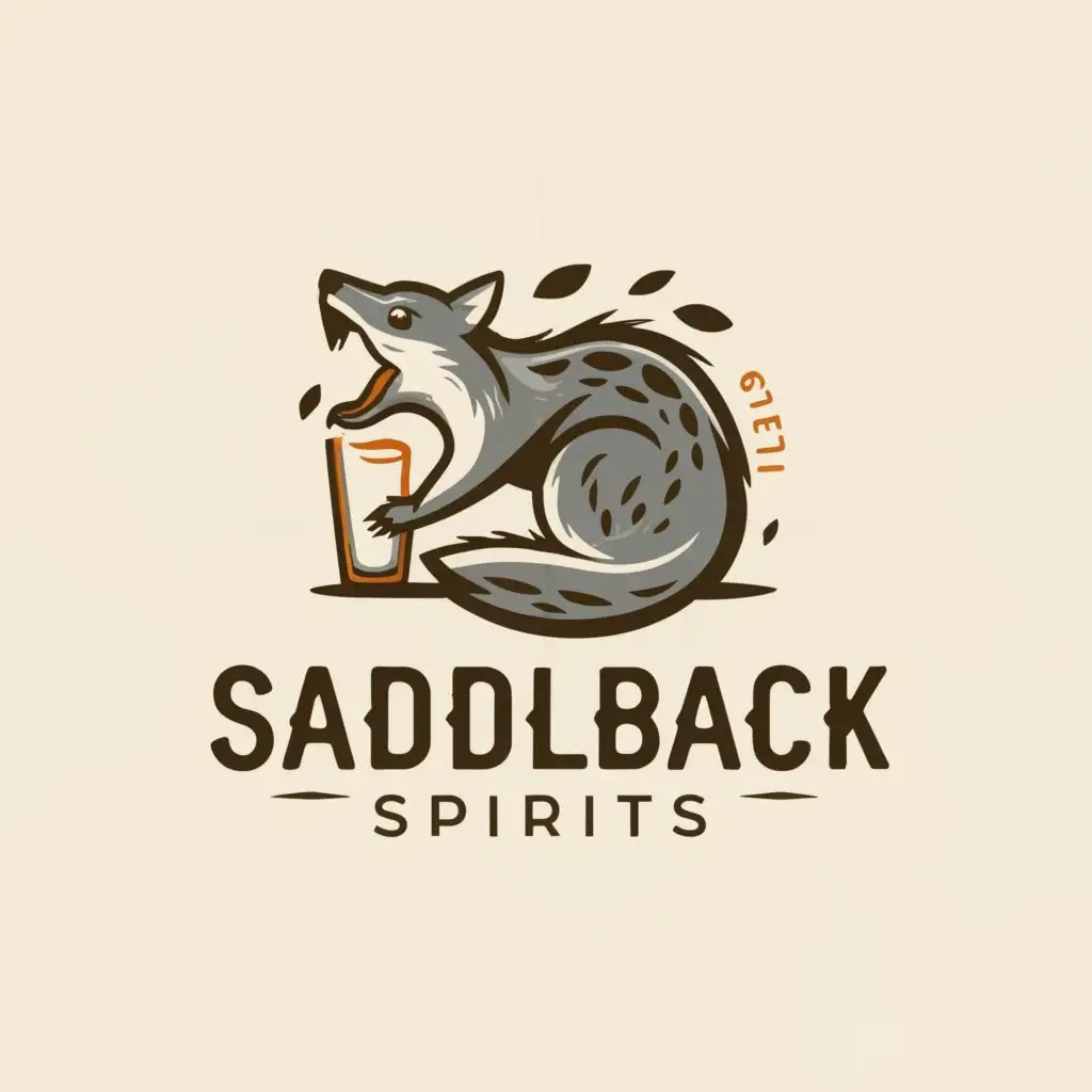 a logo design,with the text "Saddleback Spirits", main symbol:Western quoll,Moderate,clear background