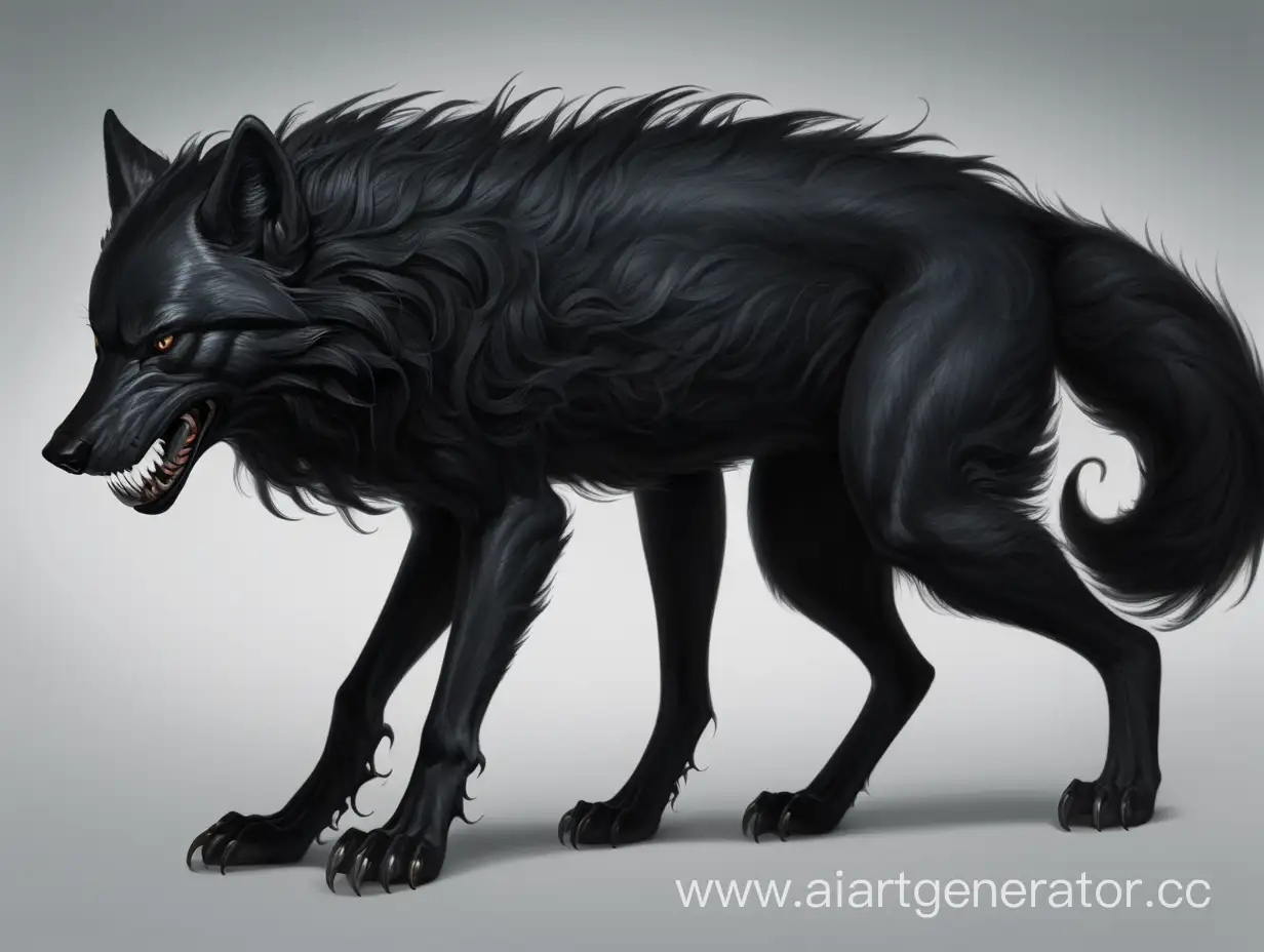 Mystical-Black-Wolf-with-Tentacles-Supernatural-Creature-with-Strength-and-Regeneration