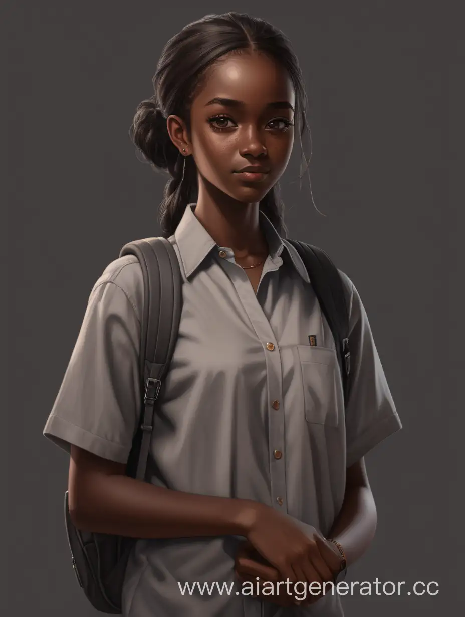Beautiful-DarkSkinned-Female-Student-in-FullBody-Portrait