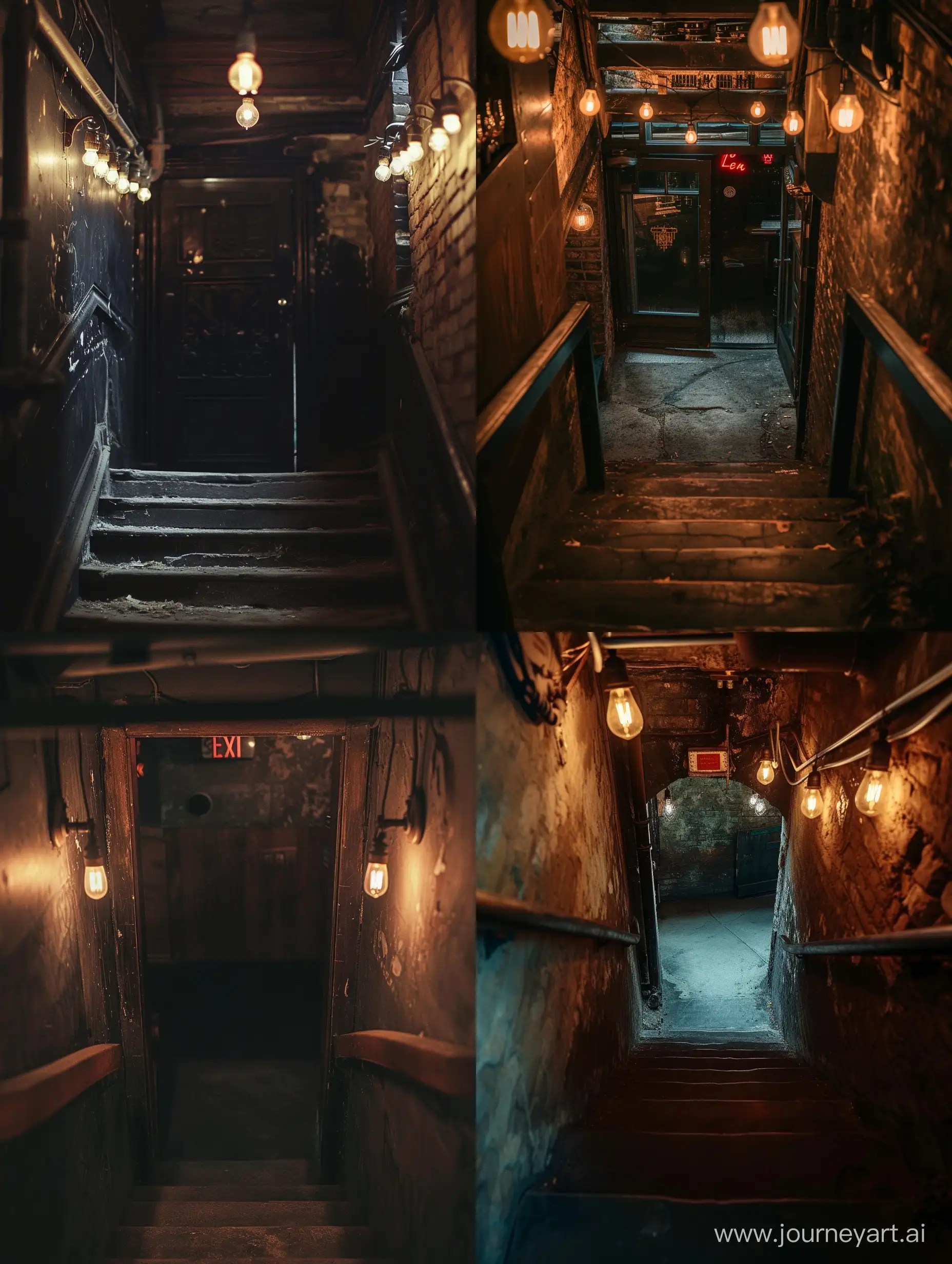 Eerie-Russian-Entrance-Dimly-Lit-Staircase-in-Trevor-Henderson-Style