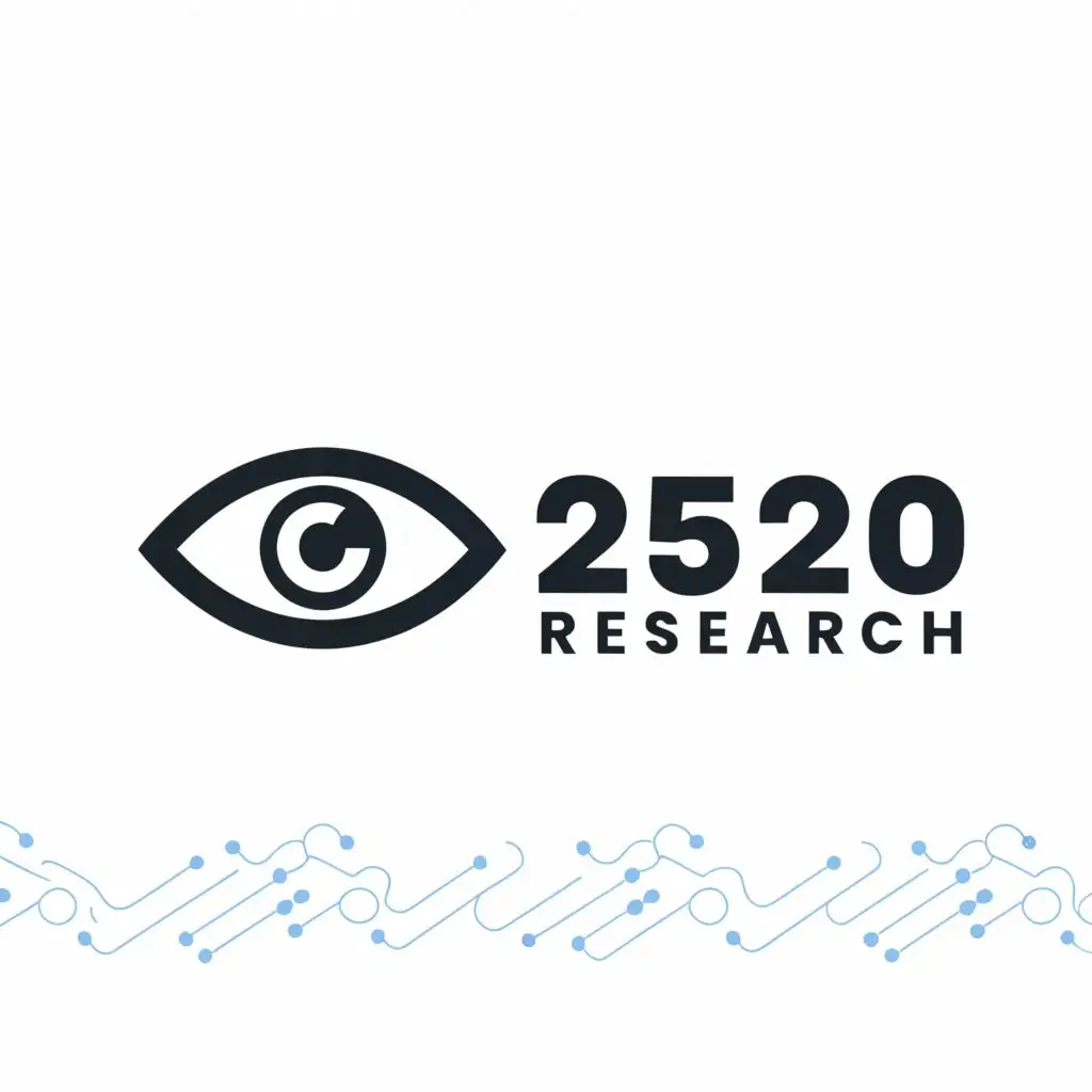 a logo design,with the text "2520 Research", main symbol:Eyes,Minimalistic,be used in Finance industry,clear background