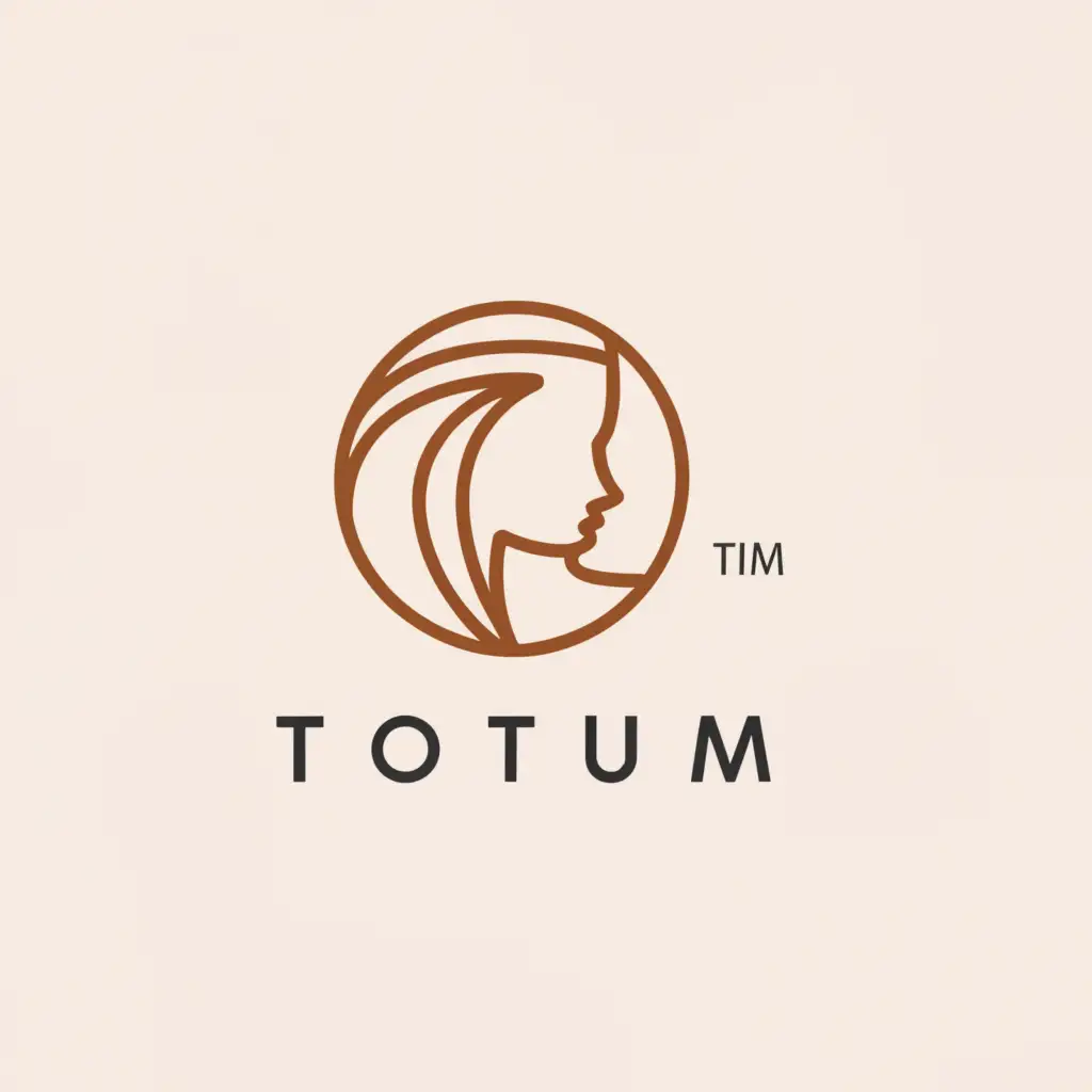 a logo design,with the text "Totum", main symbol:beauty,Minimalistic,clear background