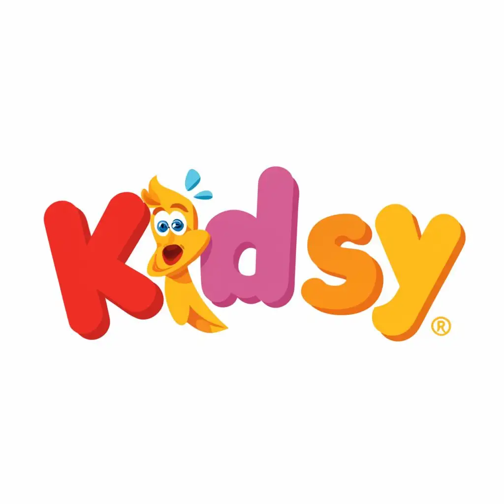 a logo design,with the text "Kidsy", main symbol:Toy duck,Moderate,clear background