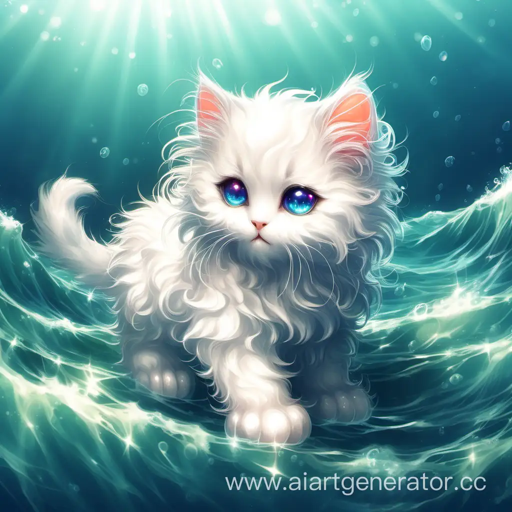 морской пушистый блестящий котик