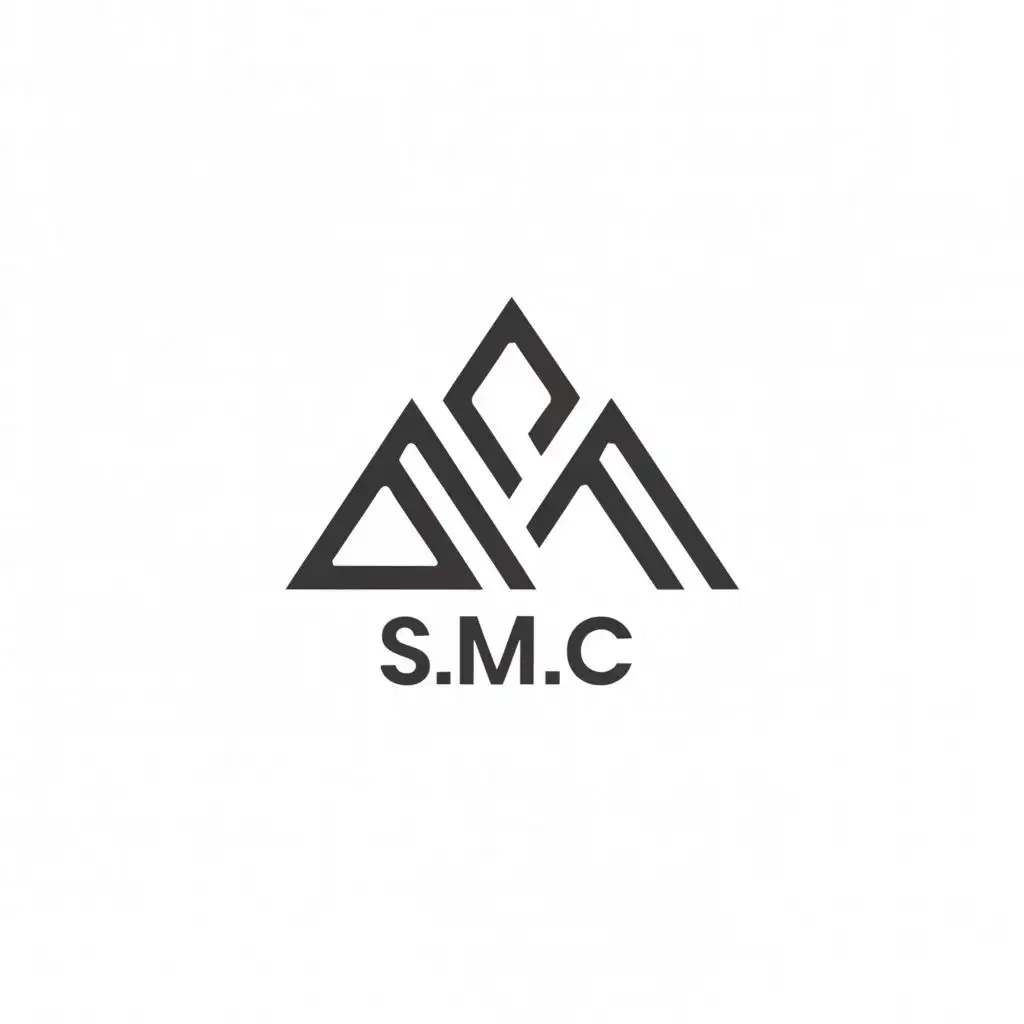 a logo design,with the text "S.M.C.", main symbol:Make the M into something special,Moderate,clear background