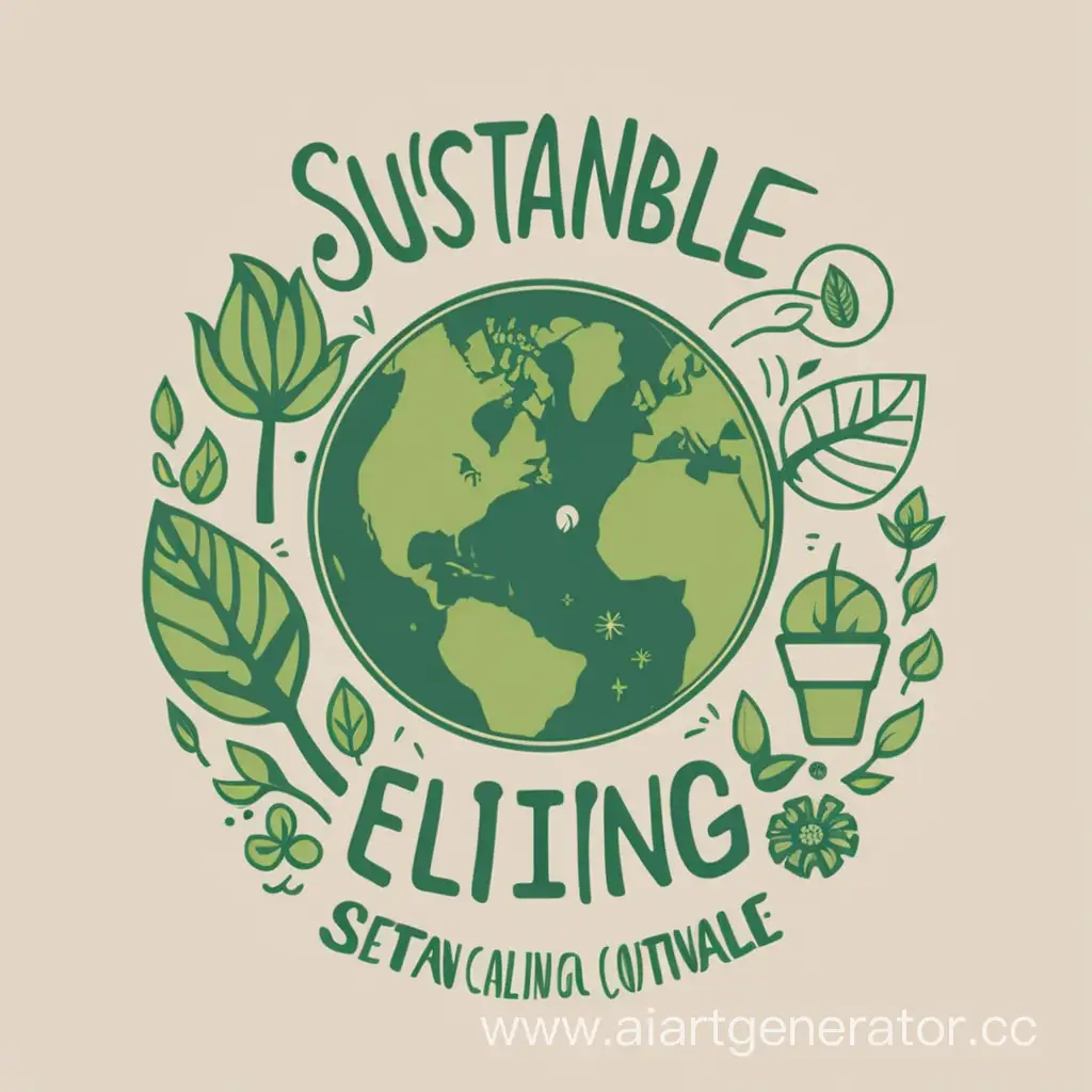 Sustainable Living vector t-shirt design Use eco-friendly symbols and sustainable elements to encourage an eco-conscious lifestyle.