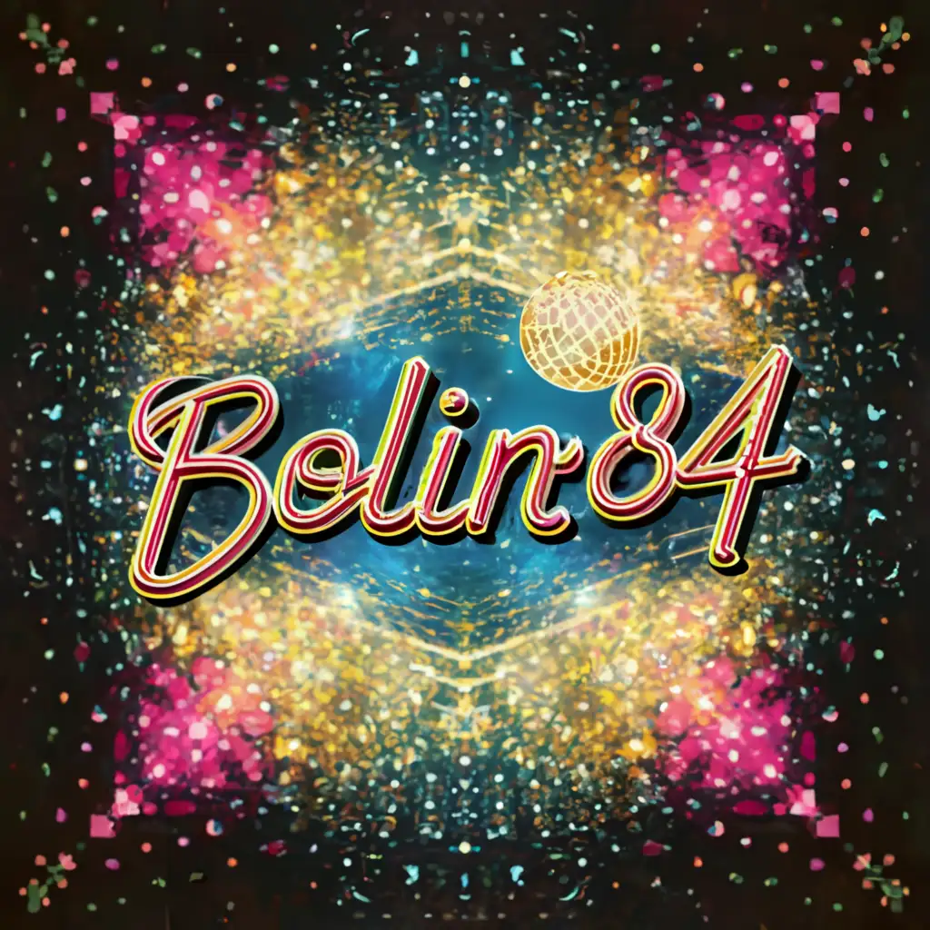LOGO-Design-For-BELIN84-Retro-Handmade-Text-with-Cosmic-Nebula-Background