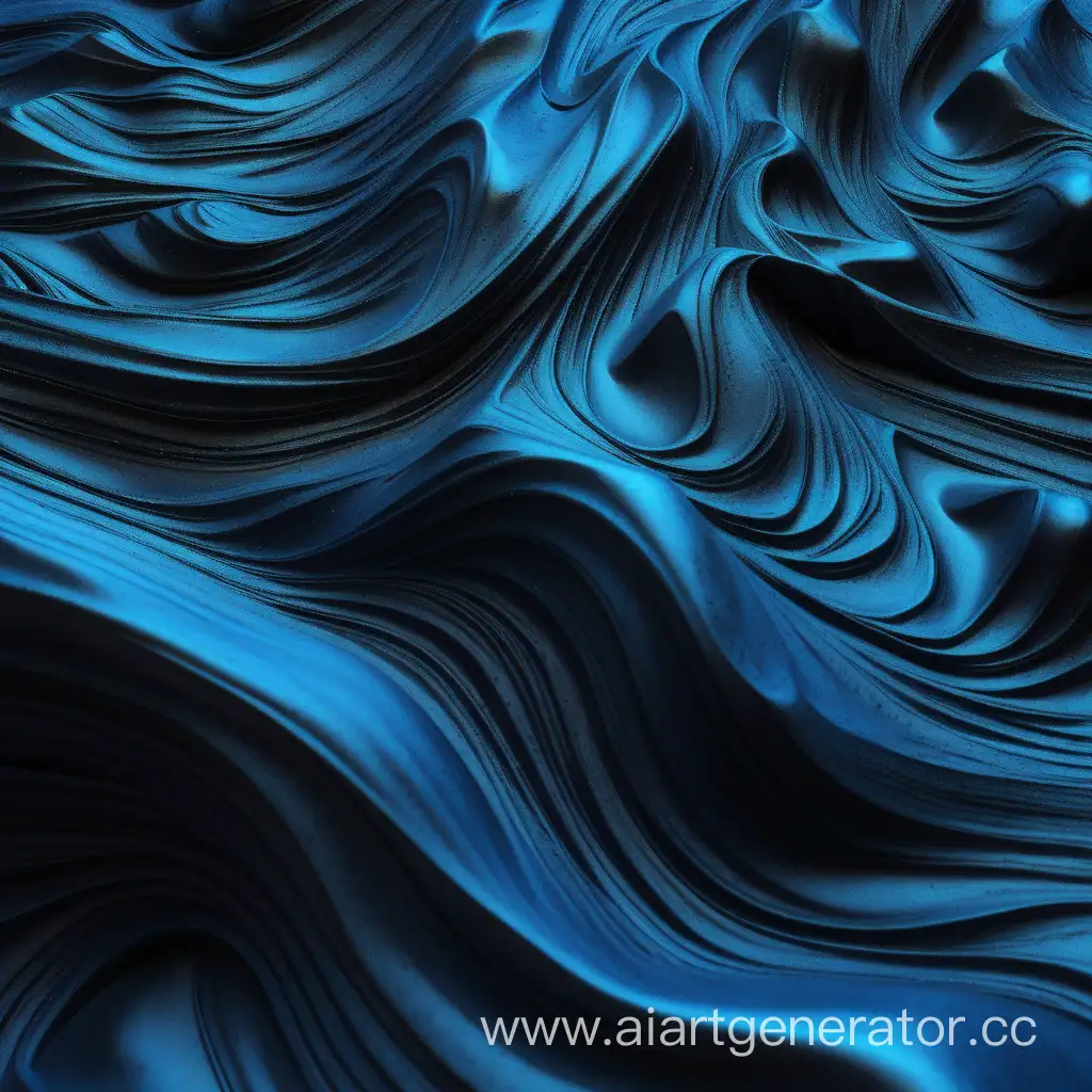 simple photo of a 3D bright wind blue black texture, made of bright wind blue black lava.