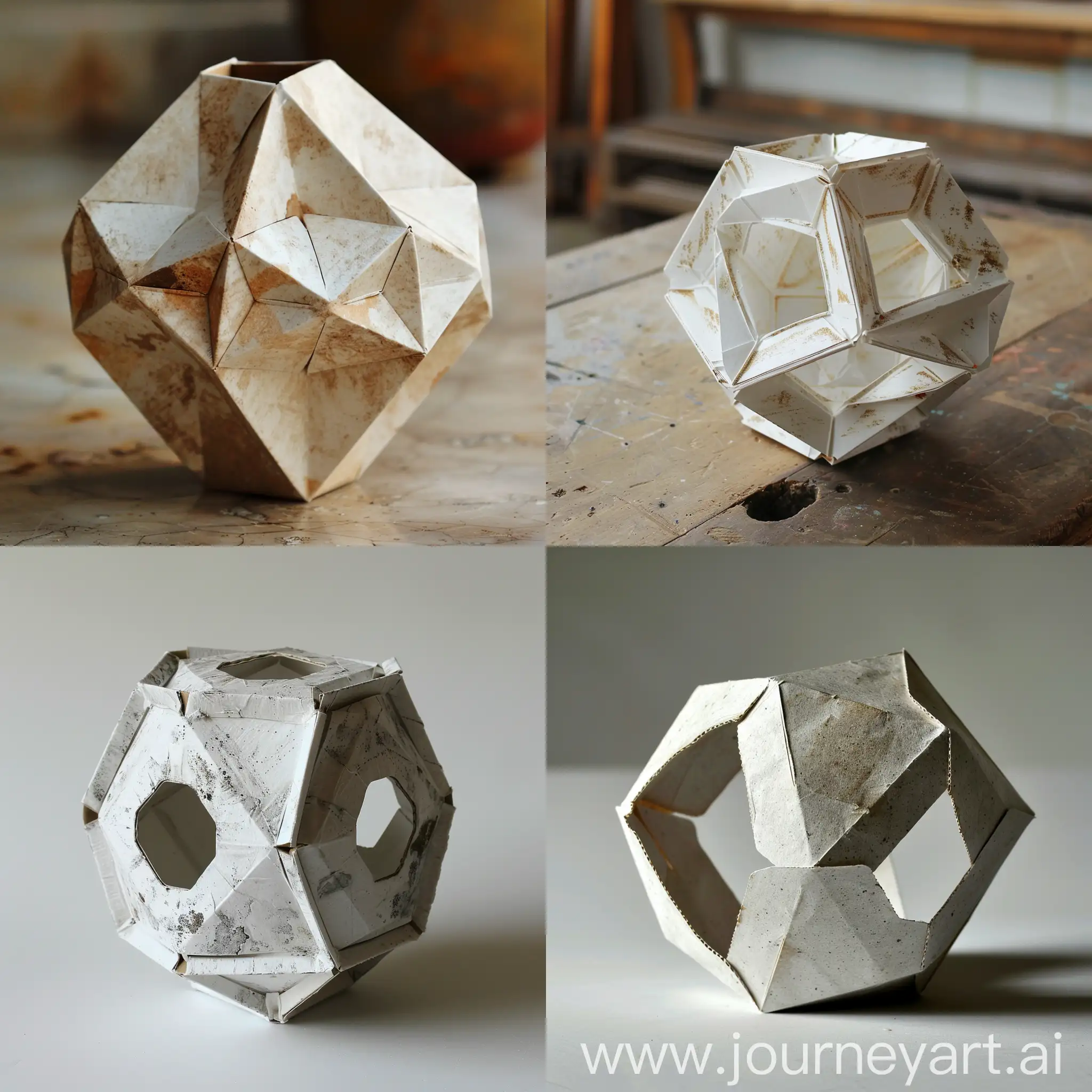 Geometric-Milk-Carton-Polyhedron-Creative-8Sided-Sculpture