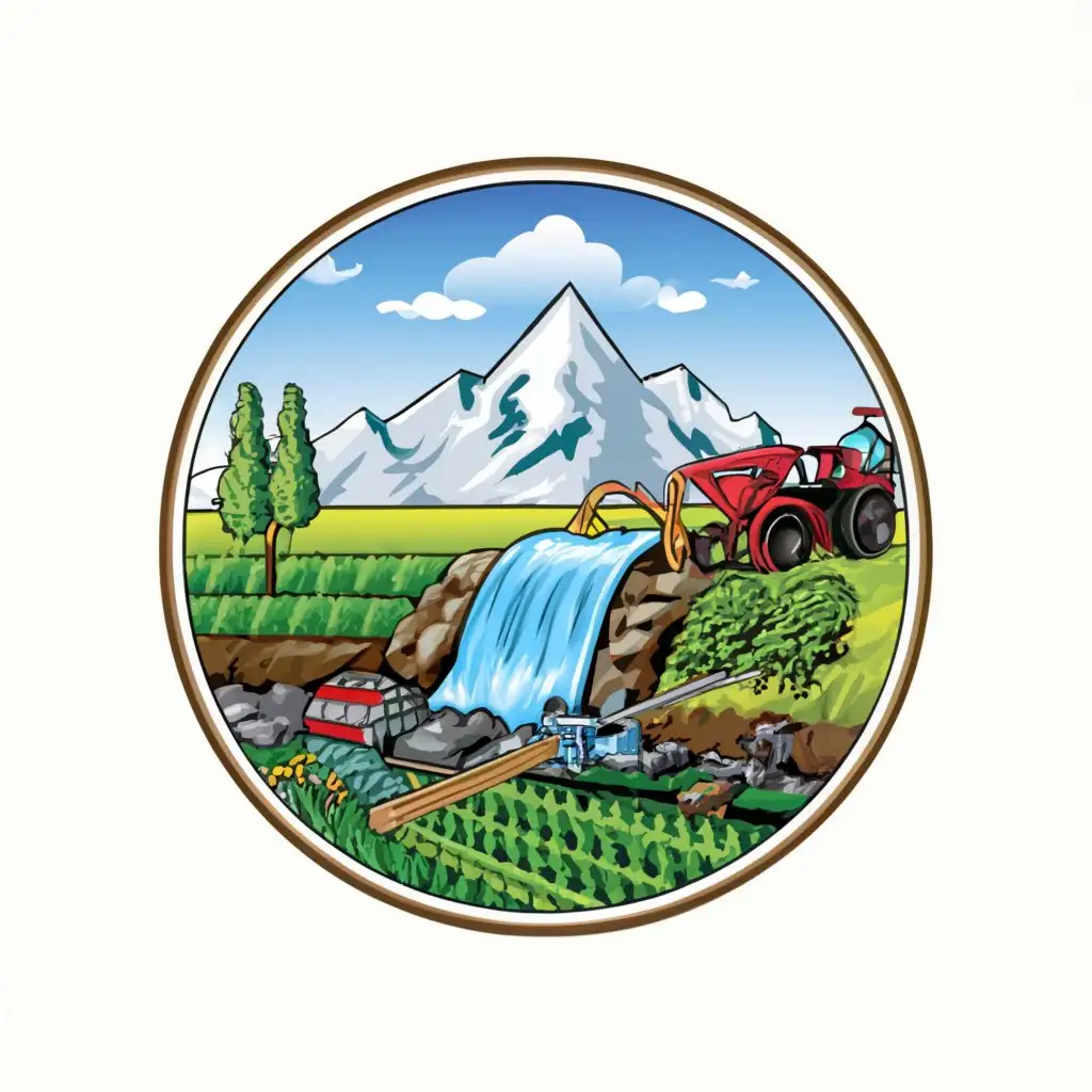 LOGO-Design-For-Agronomics-Majestic-Mountains-Terraced-Fields-and-Waterfall-Harmony