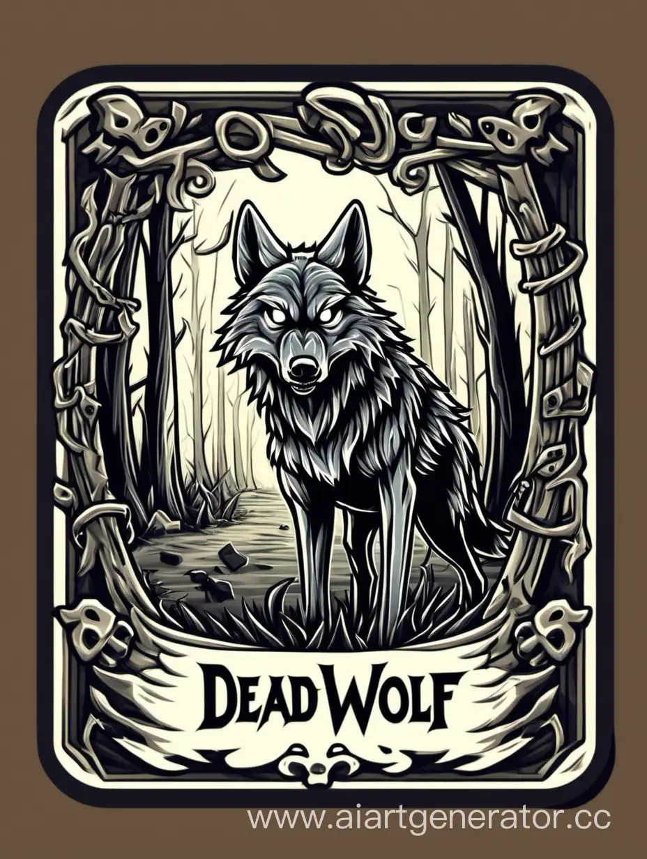 игровая карта "Мёртвый волк" в стилистике игры Inscription