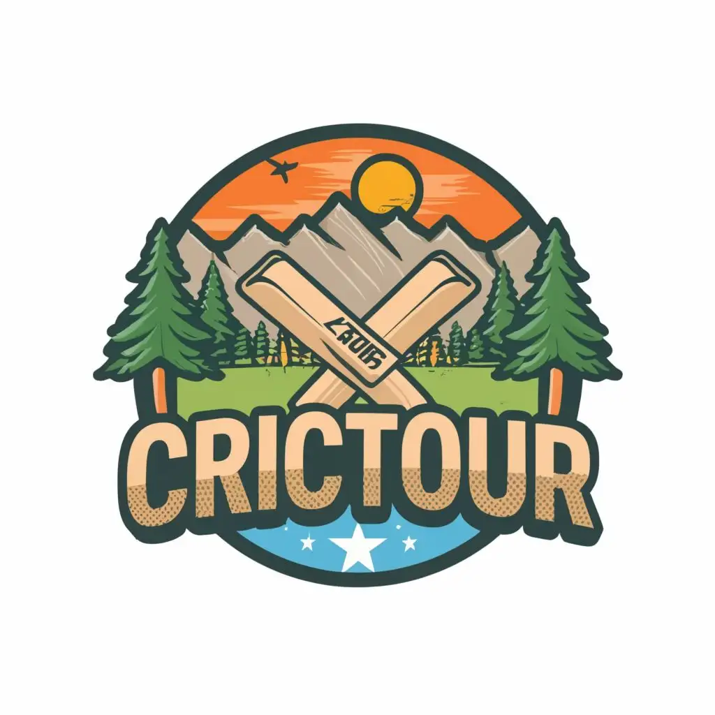 LOGO-Design-For-CRICTOUR-Harmonizing-Nature-and-Cricket-with-Captivating-Typography