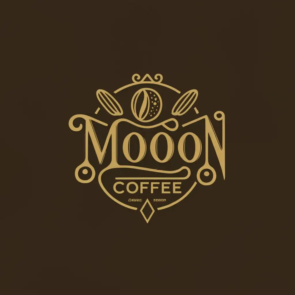 a logo design,with the text "moon coffee", main symbol:creative font,complex,be used in Restaurant industry,clear background