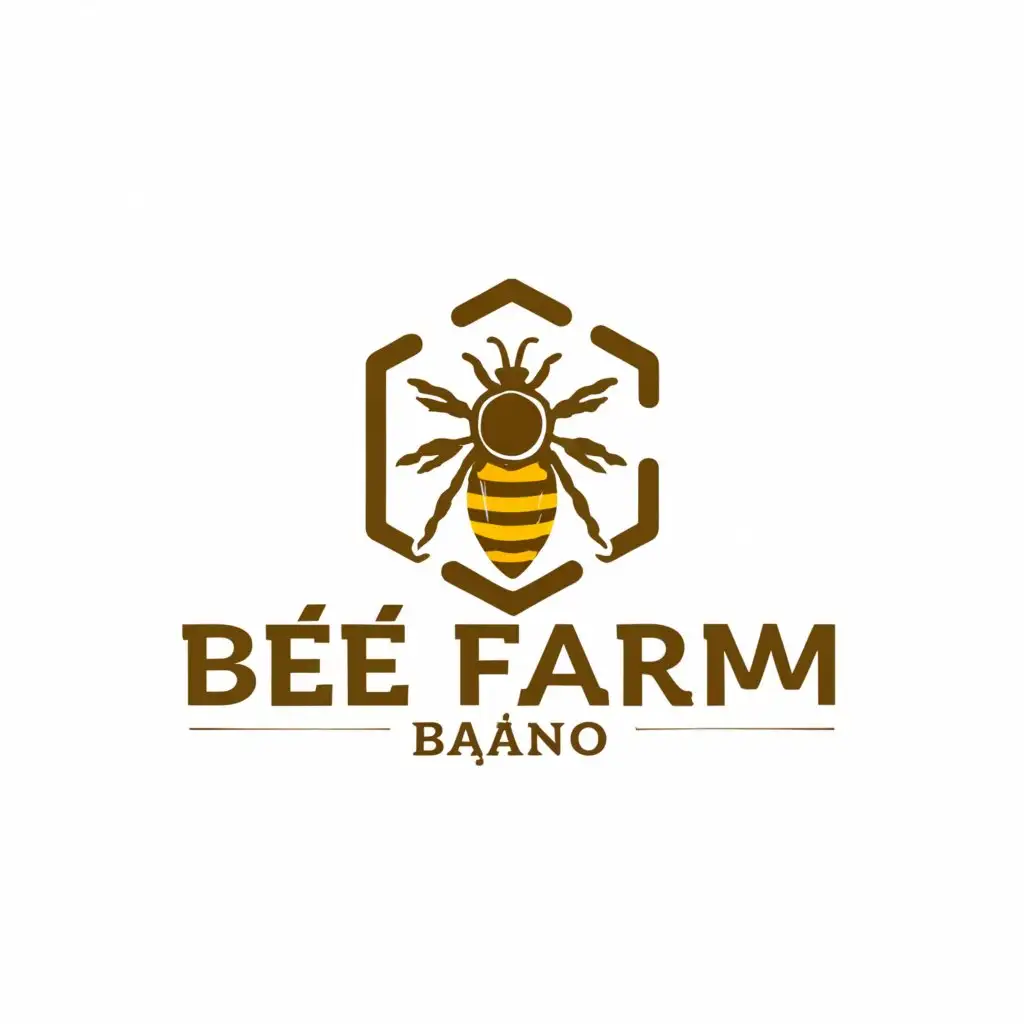 a logo design,with the text "Bee farm Bačo", main symbol:Honeycomb 
Honey
Bee
,Moderate,clear background