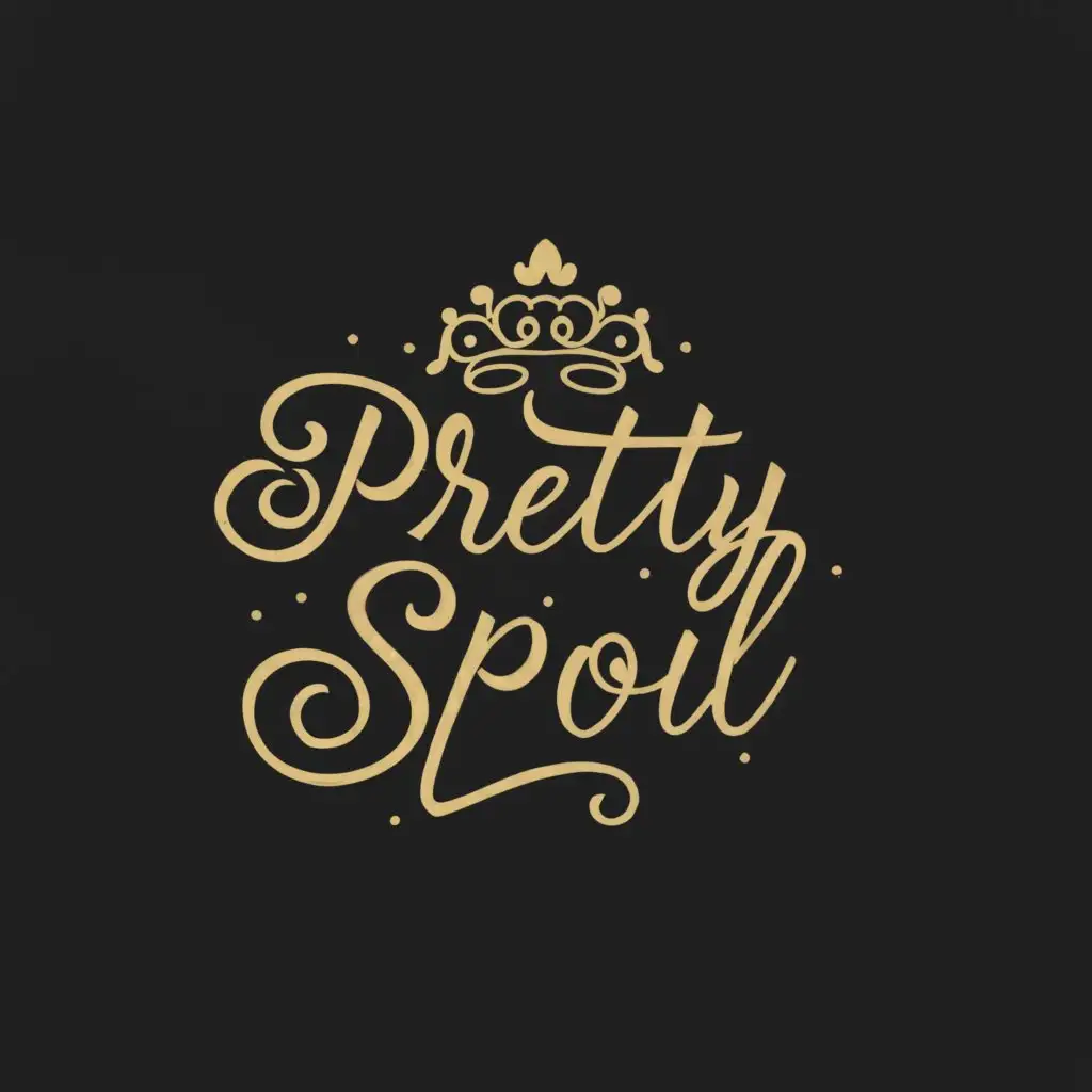 a logo design,with the text "Pretty Spoil", main symbol:tiara,Moderate,clear background