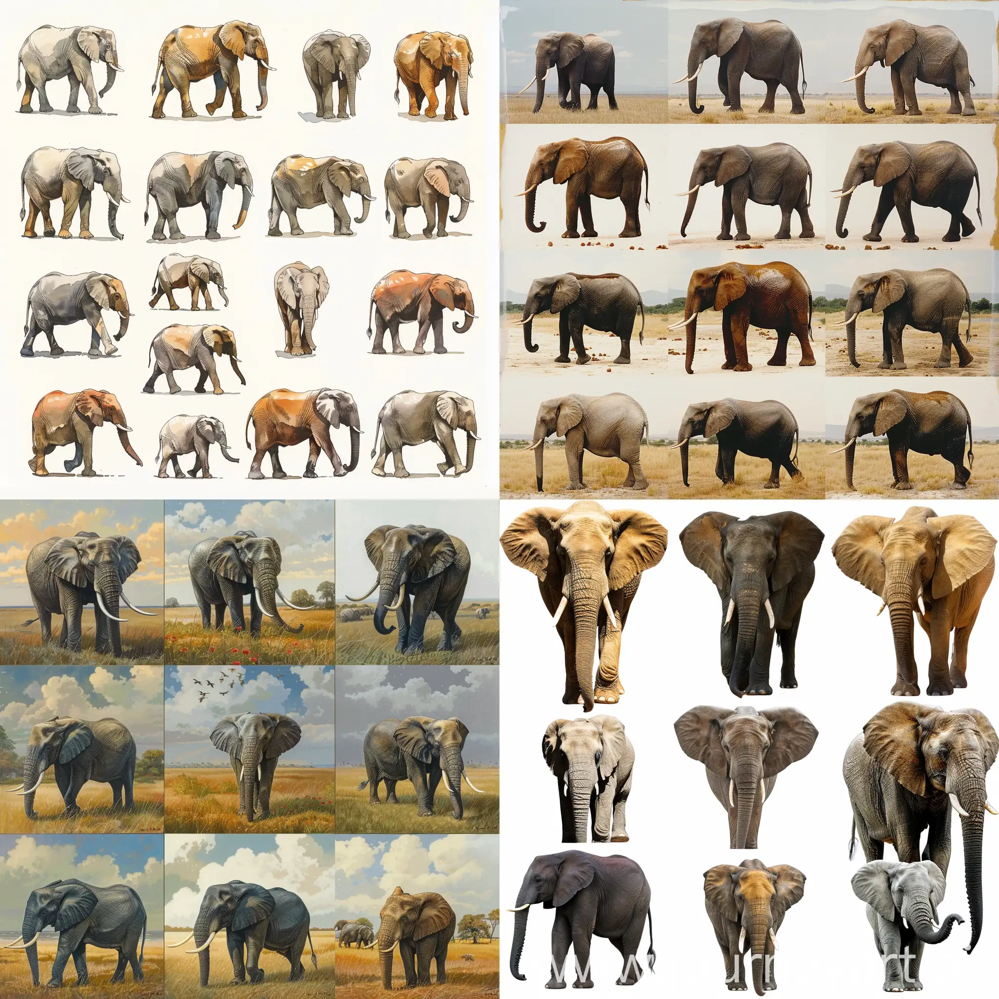 Gathering-of-Majestic-Elephants-in-Natural-Habitat