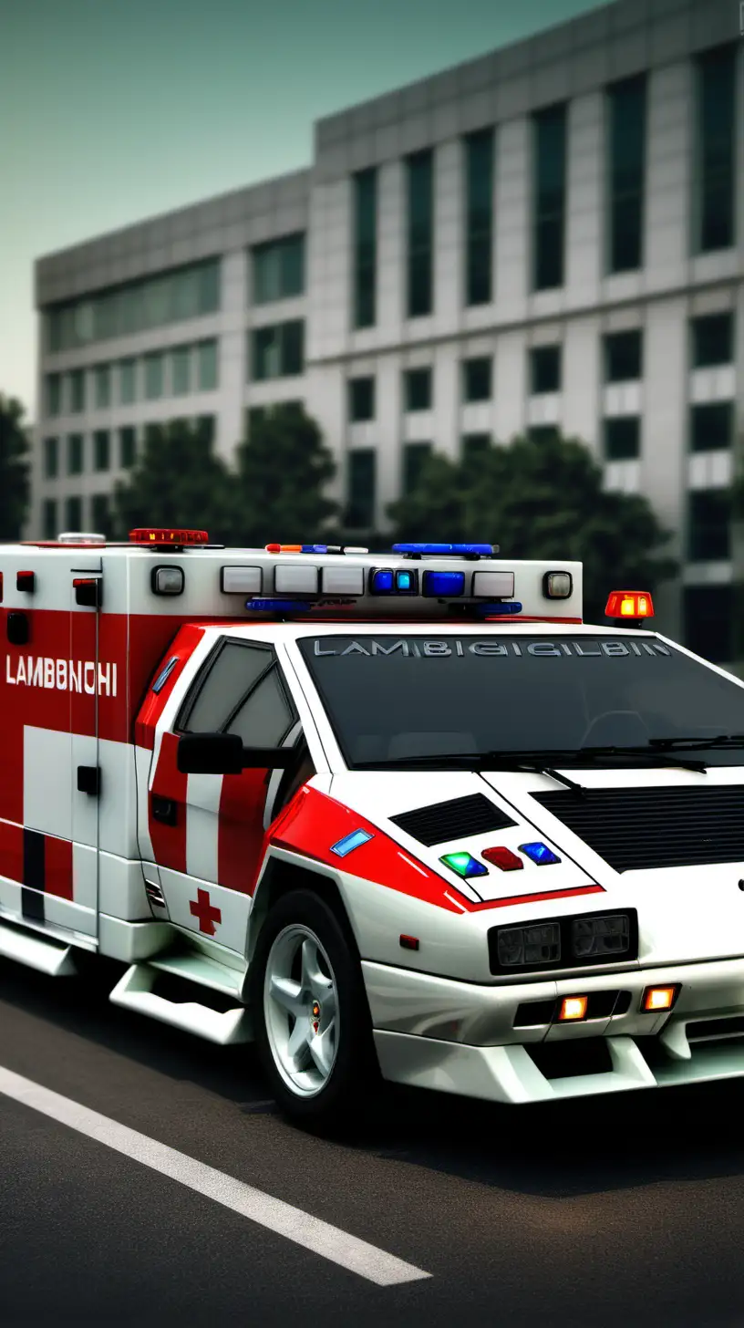 Luxury Emergency Response Lamborghini Diablo Transformed into Ambulance Truck