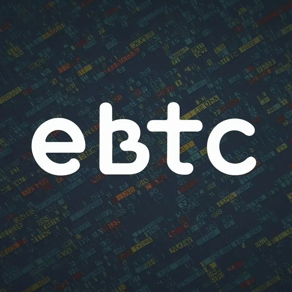 Logo, Bitcoin atm, with the text "ebtc", typography, be used in the Technology industry, "eb" in yellow, "b" in blue, "c" in red