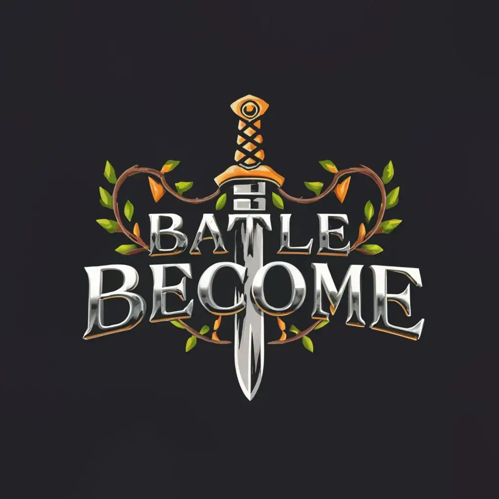 a logo design,with the text "battle becone", main symbol:sword

,Moderate,clear background