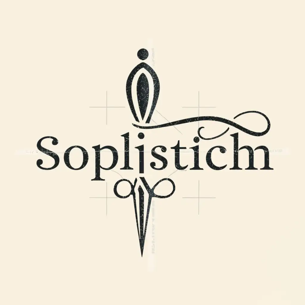 a logo design,with the text "SophiStitch", main symbol:Stitching needle,Moderate,be used in Retail industry,clear background
