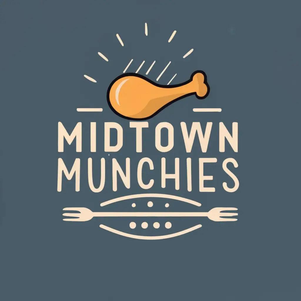 logo, fried chicken, with the text "Midtown Munchies", typography, be used in Restaurant industry