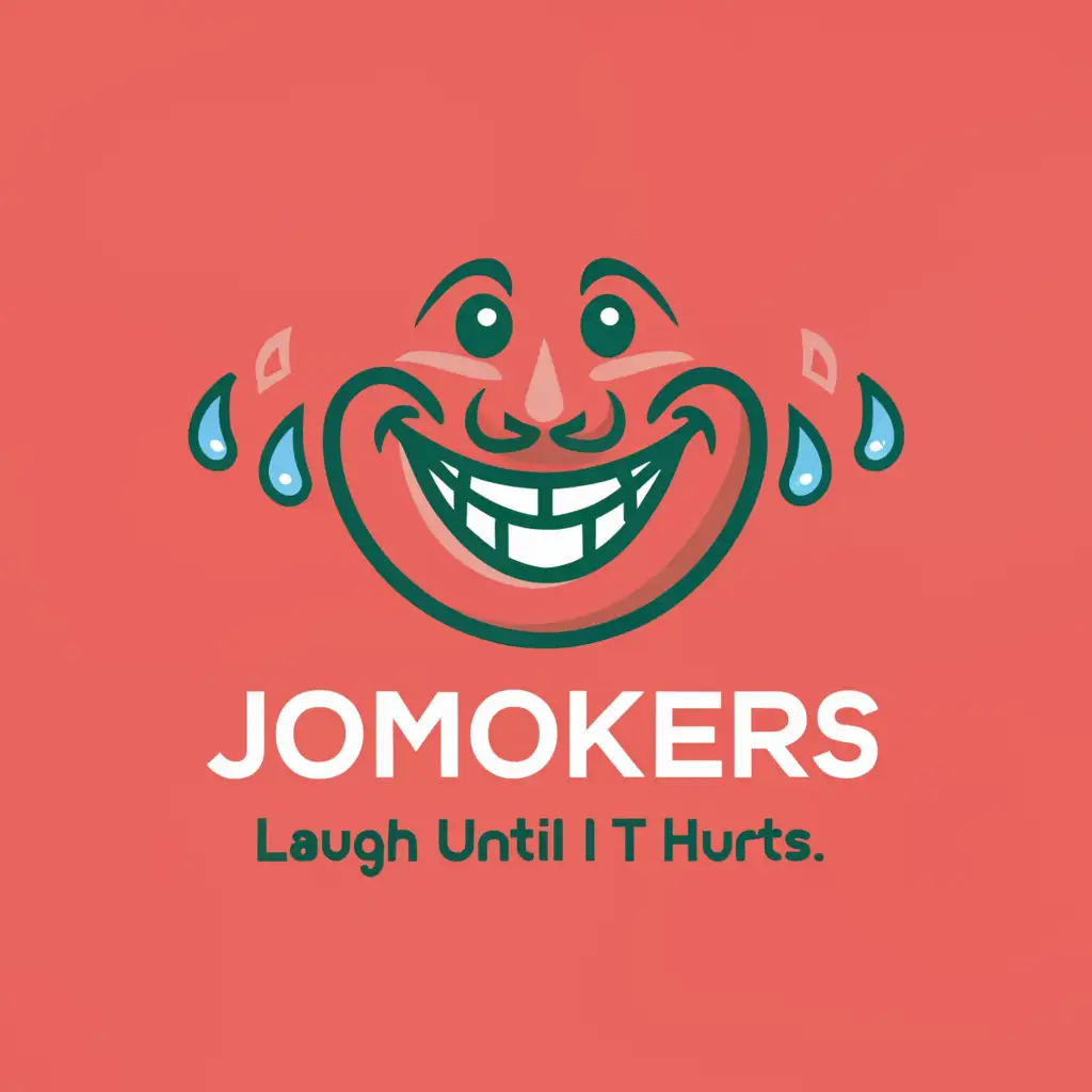 a logo design,with the text "JOMOKERS", main symbol:Laugh Until It Hurts,Moderate,clear background