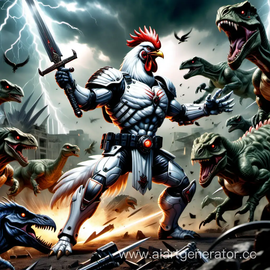 Terminator-Rooster-in-Epic-Battle-with-Dinosaurs-and-Lightning-Sword