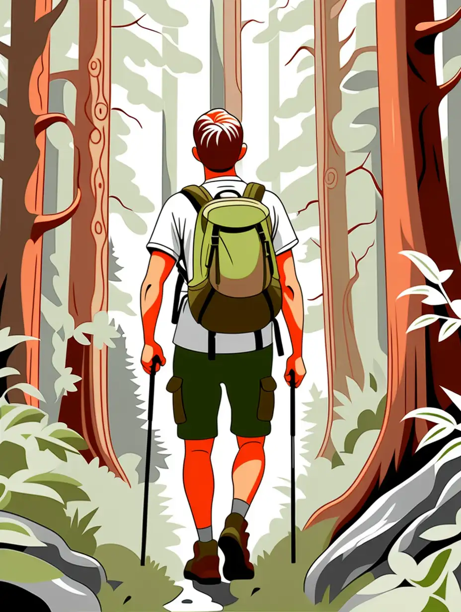 Serene Hiking Paint by Numbers Coloring Page for Adults