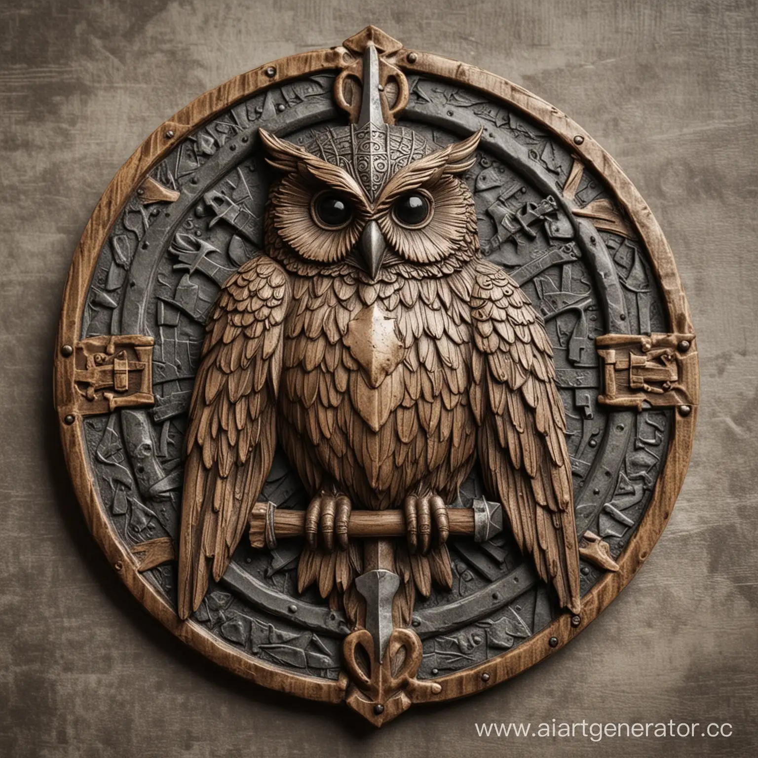 Epic-Medieval-Knights-Engage-in-Battle-with-Emblematic-Owl