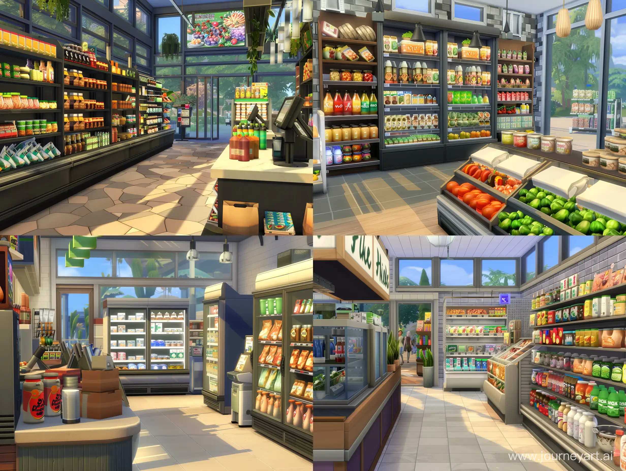 The Sims 4 modern supermarket
