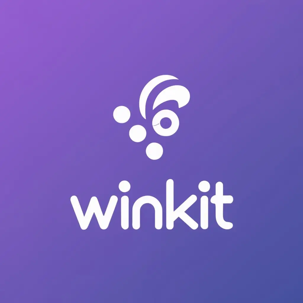 logo, Music streaming platform, with the text "Winkit", typography, be used in Entertainment industry