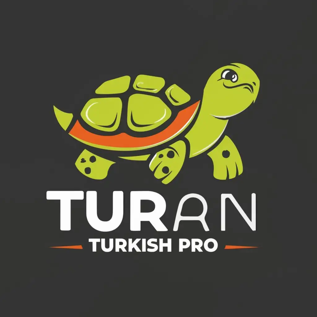 logo, turtle language, with the text "learnturkishpro", typography, be used in Education industry