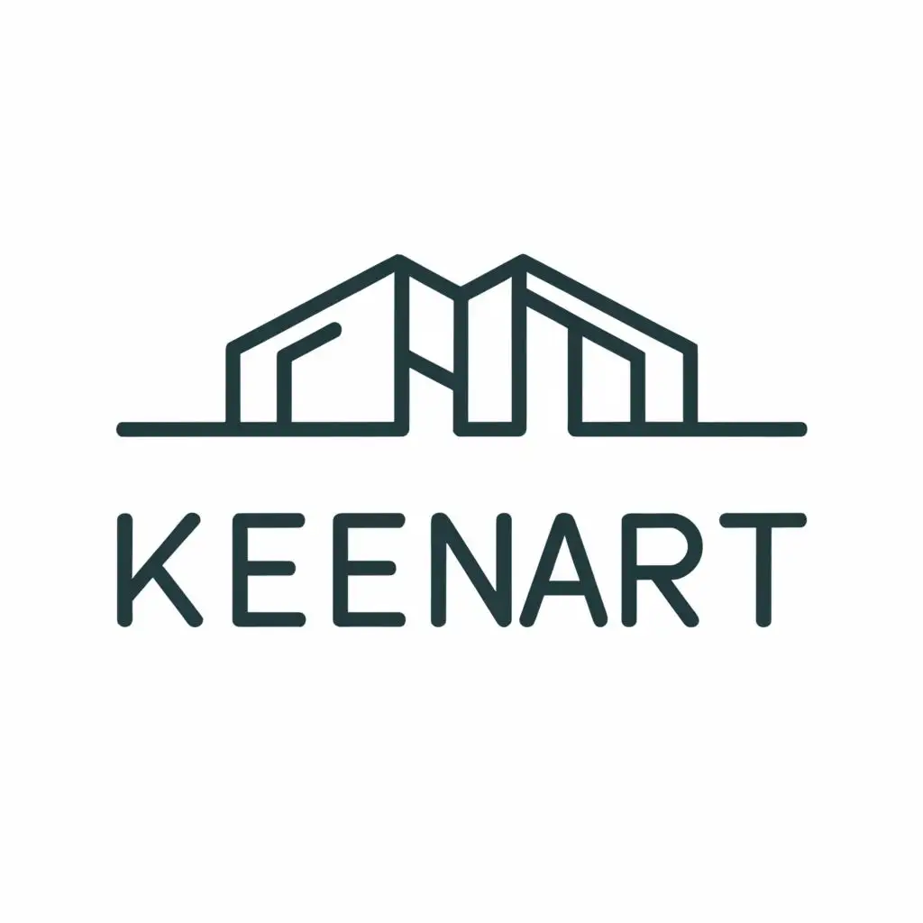 logo, architecture construction design, with the text "Kenart", typography, be used in Construction industry