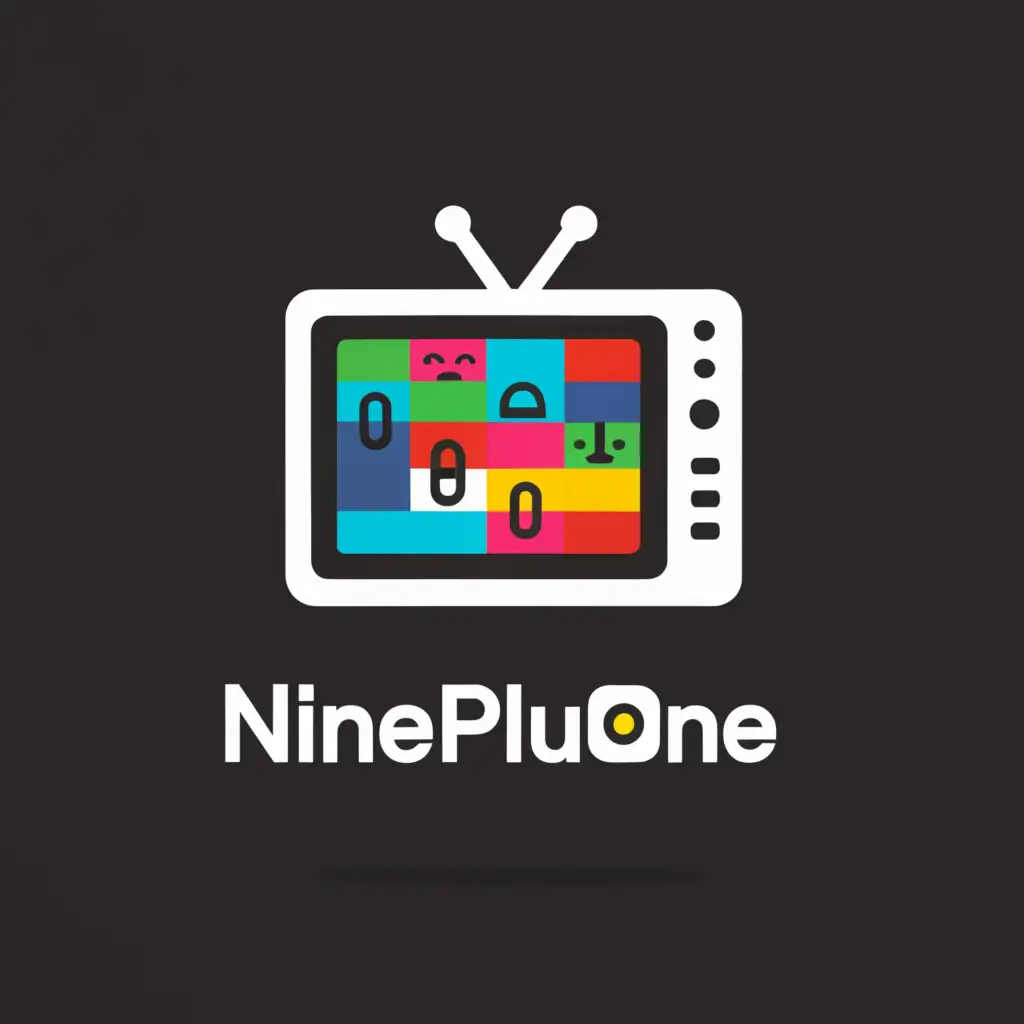 a logo design,with the text 'NinePlusOne', main symbol:TV screen, Phone, Multiplayer,Moderate,clear background