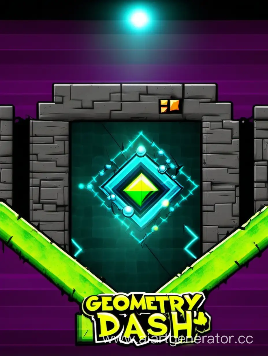 Dynamic-Geometry-Dash-Platformer-Level-with-Challenging-Obstacles