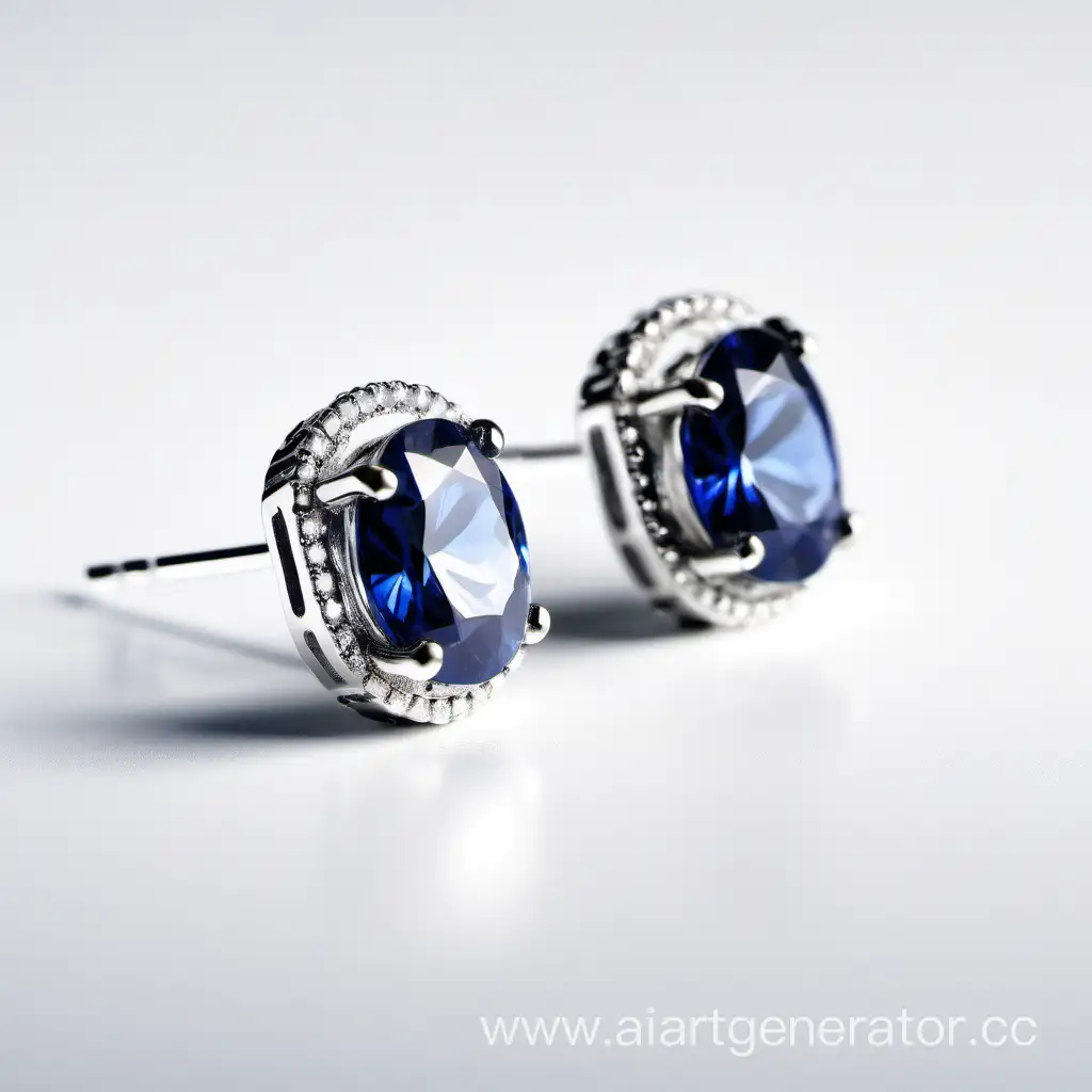Silver-Sapphire-Earrings-on-White-Background