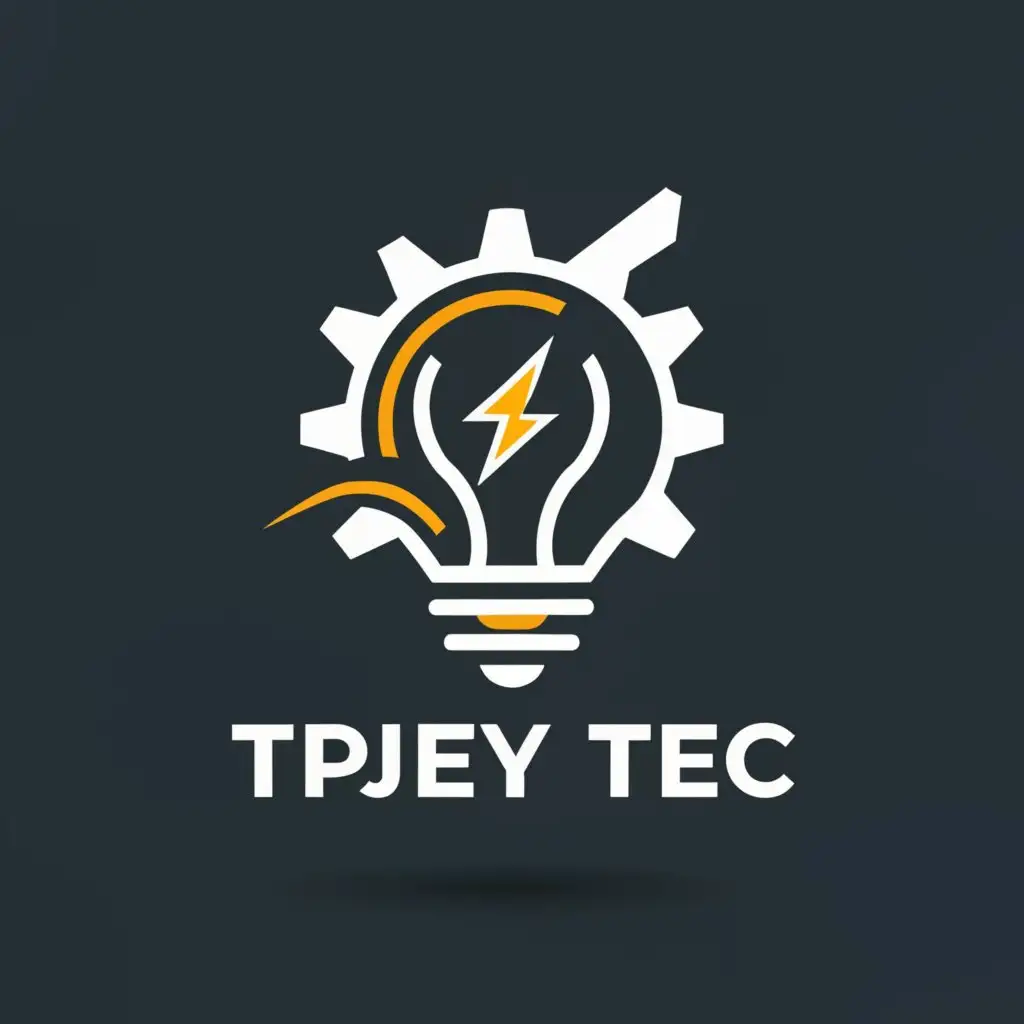 a logo design,with the text "TPJEY TEC", main symbol:We provide all solutions to your electrical,Moderate,be used in Construction industry,clear background
