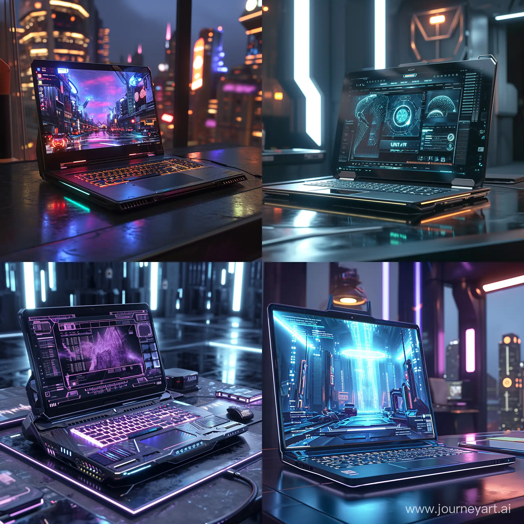 Futuristic-Laptop-with-Unreal-Engine-5-Art-on-ArtStation-SciFi-Digital-Art