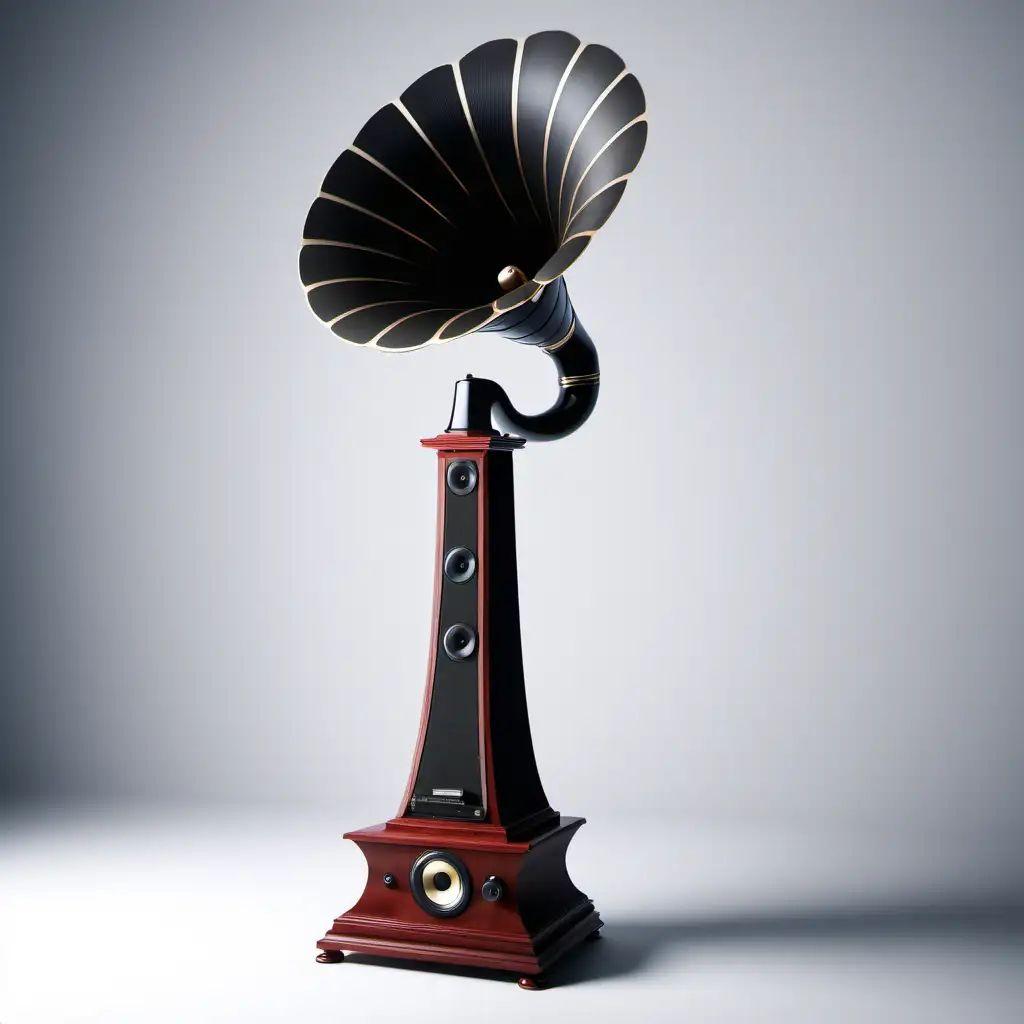 Vintage GramophoneInspired Laudspeaker Tower