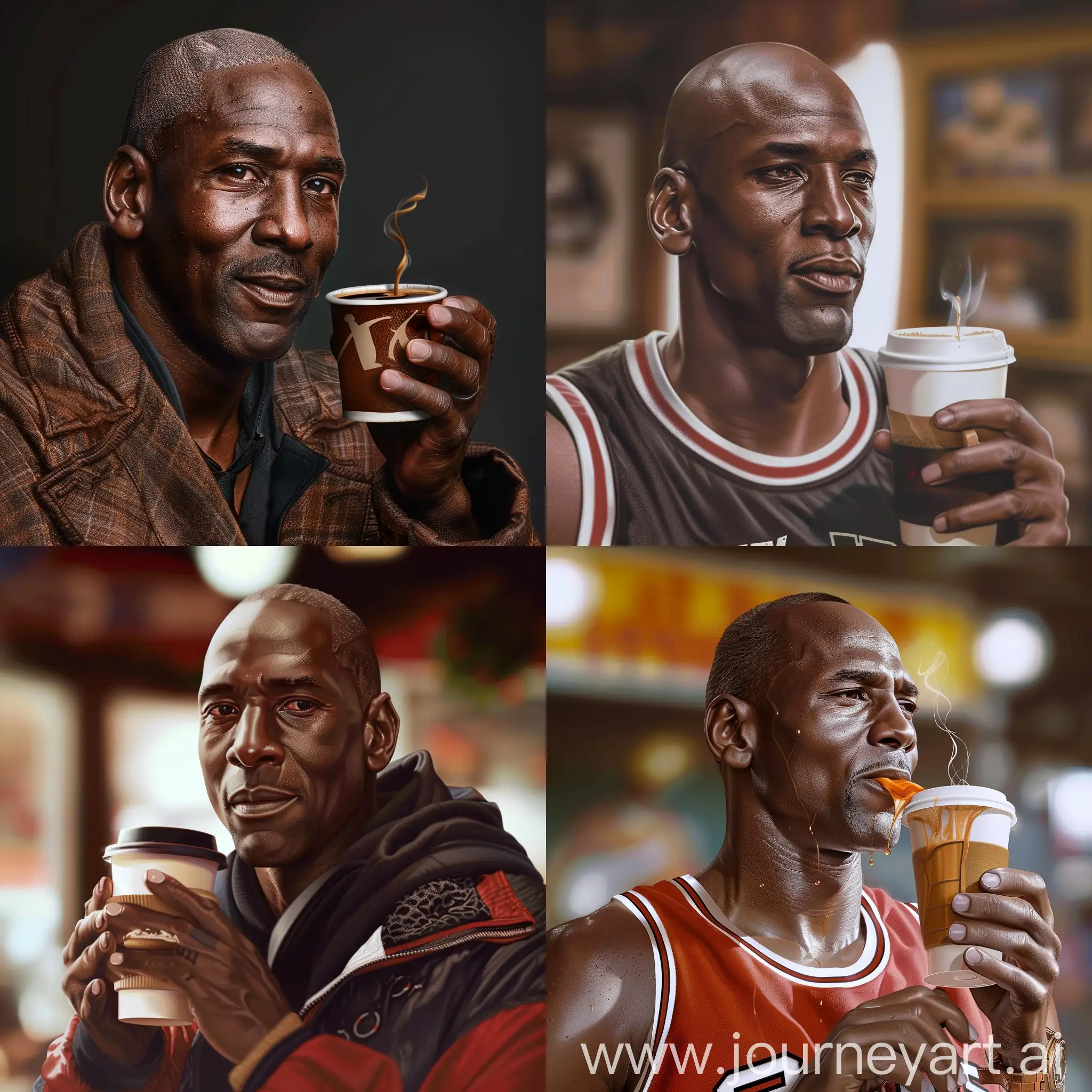 Michael-Jordan-Enjoying-Coffee-Break-Realistic-Portrait