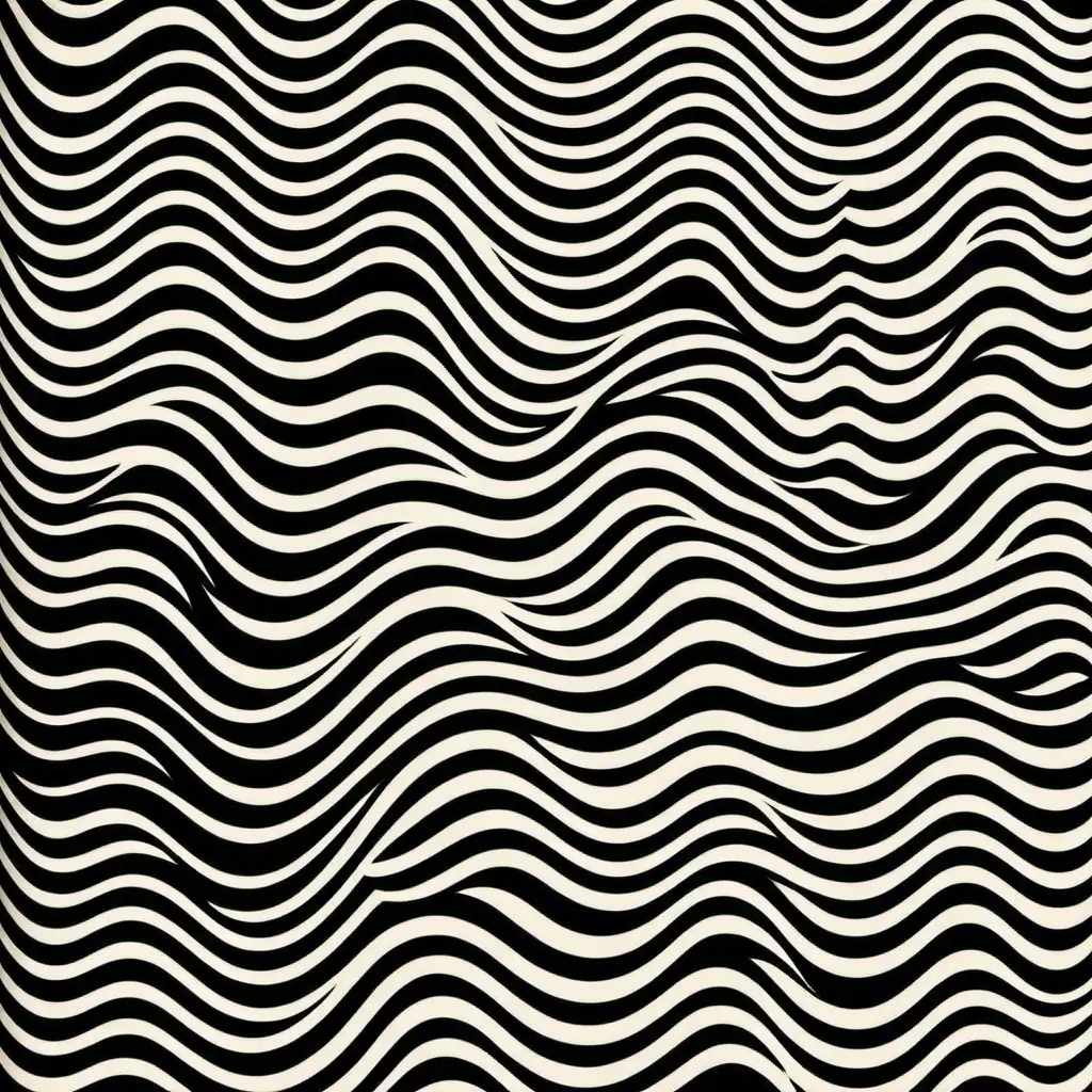 Vintage Black and White Waves Desktop Wallpaper 1940s Retro Pattern