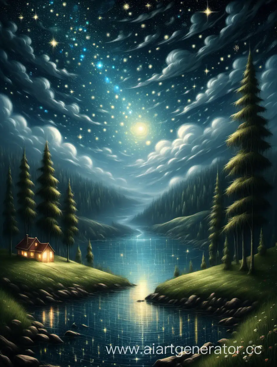 Enchanting-Starry-Night-Landscape-Painting