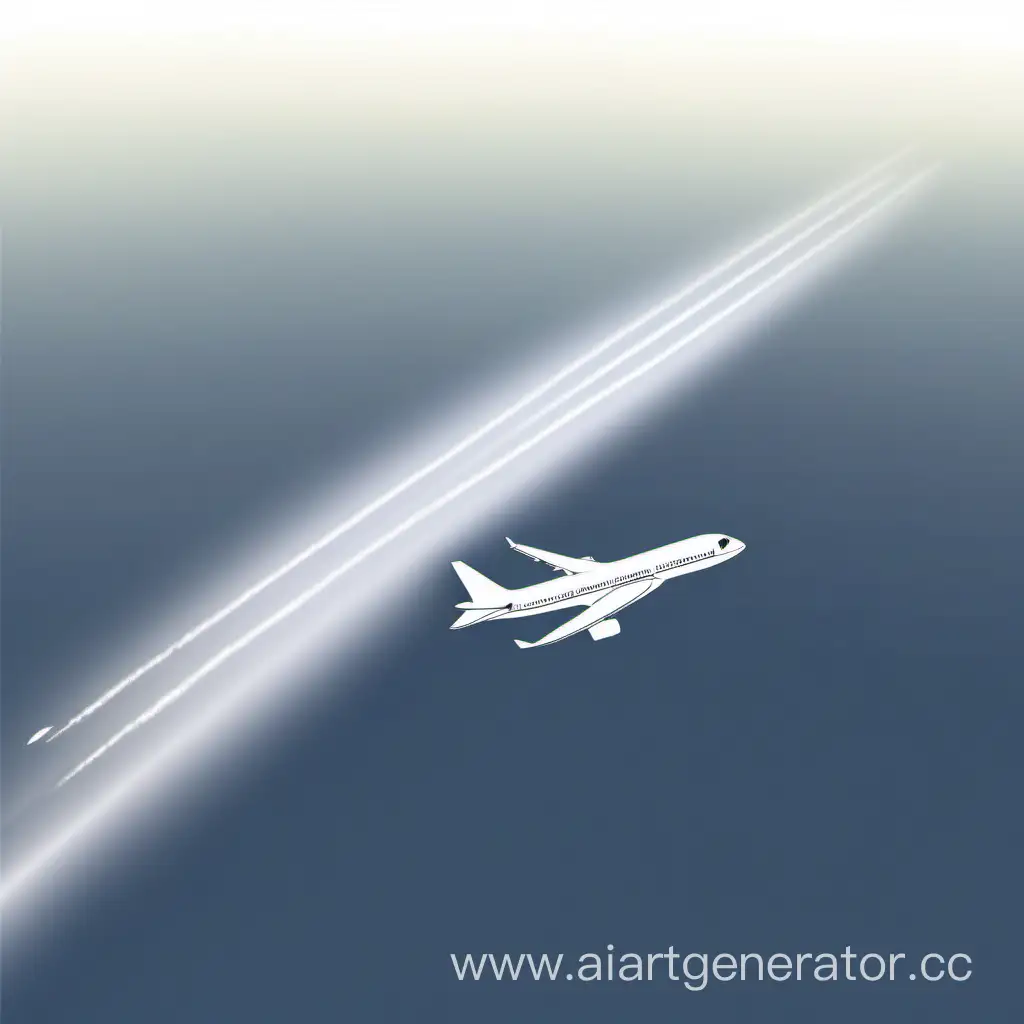 Aircraft-Trail-Flying-Through-Celestial-Expanse