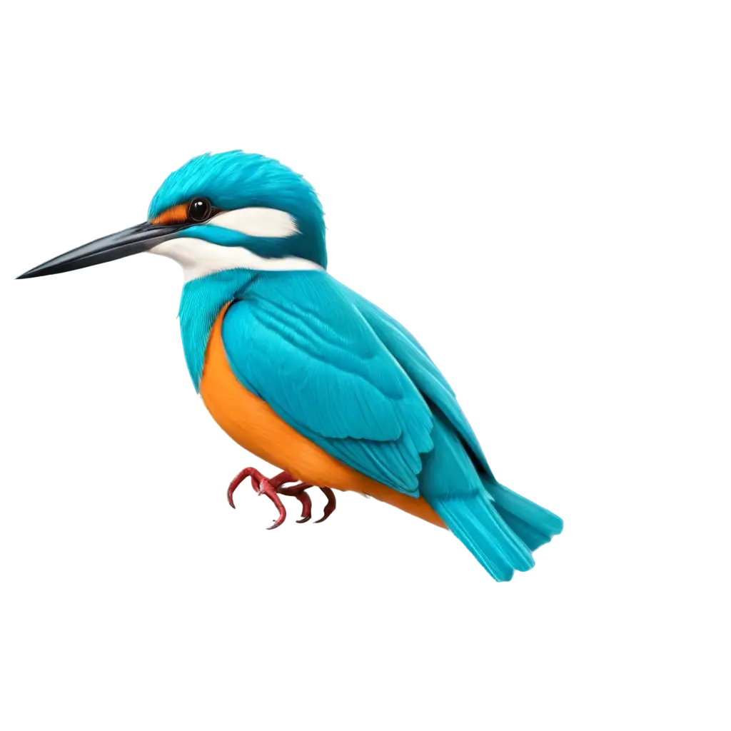 3d colorful kingfisher design